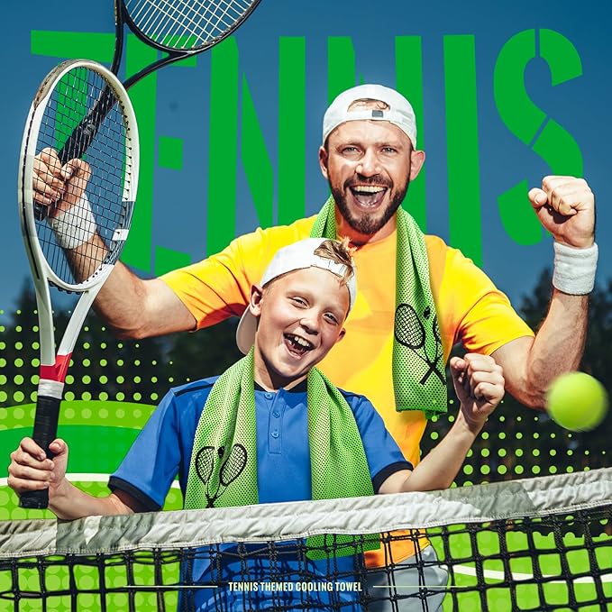 12 Count Cooling Towel Tennis Breathable Chilly Towel 32'' x 12'' Soft Tennis Ice Neck Wrap Workout Sweat Washcloths for Sports Gym Microfiber Dishcloths for Coach Gifts