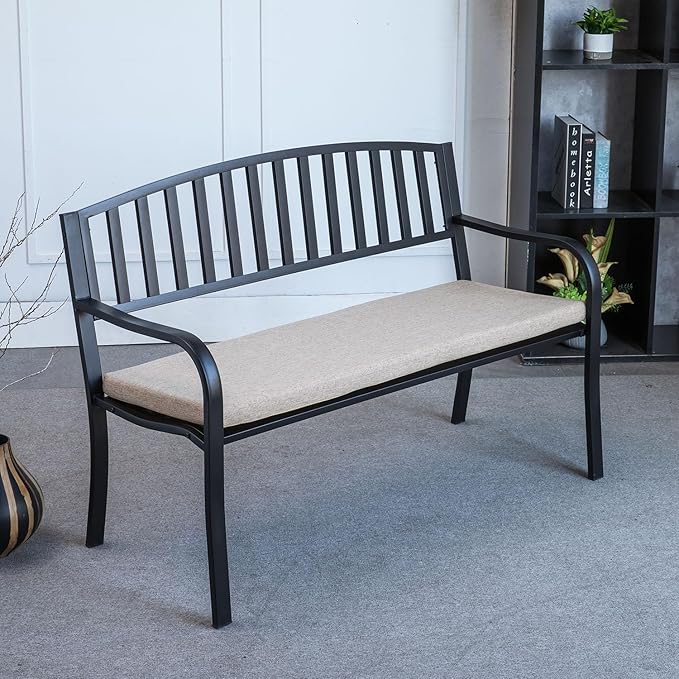 Custom Long Dining Bench Cushion for Indoor Furniture Non-Slip Rectangle Window Seat Cushions 60 x14 Inch, Khaki