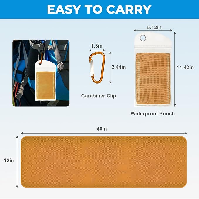 Cooling Towels for Neck and Face, Ice Towel for Hot Weather, Soft Breathable Cooling Neck Wraps, Cool Rags for Yoga, Golf, Sport, Gym, Workout, Camping, Fitness, Outdoor