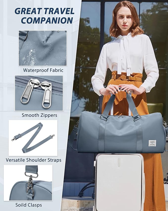 Gym Bag Womens,Travel Duffel Carry on Bag Sport Tote Bag Weekend Overnight Bag