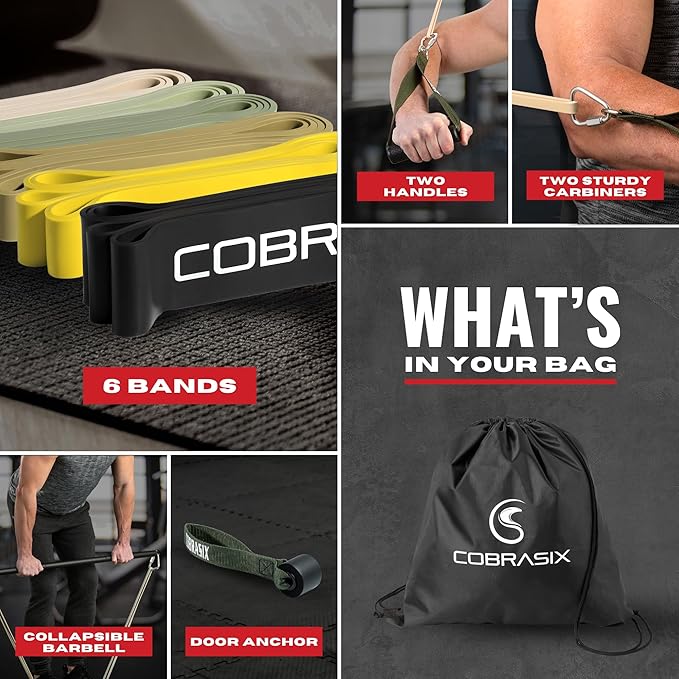 Resistance Bands for Working Out Men and Women | Resistance Bands for at Home Workouts, Powerlifting, Stretching, WOD, Strength Training and Pull Ups