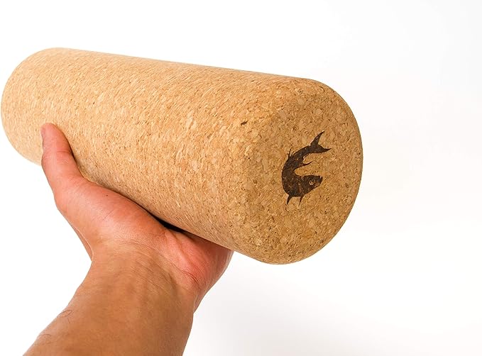 Travel Size Cork Massage Muscle Roller Natural Eco-Friendly NO Foam Roller (12 Inch)