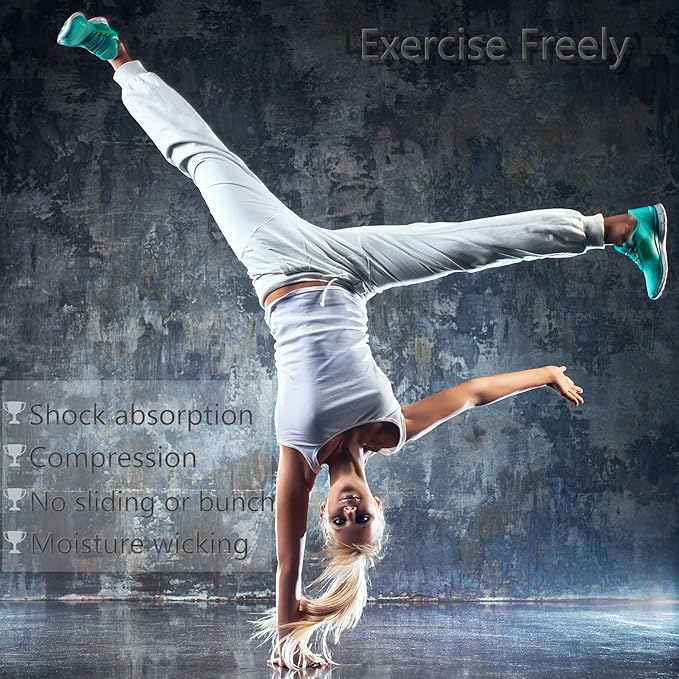 CWVLC No Show Sports Compression Socks for Men Women with Cushion (4/8 Pairs)