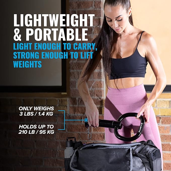 NewMe Fitness Adjustable Kettlebell Handle for Strength Training Kettlebells for Weight Plates - Home or Gym Workout- Ergonomic Design for a Comfortable, Non-Slip Grip