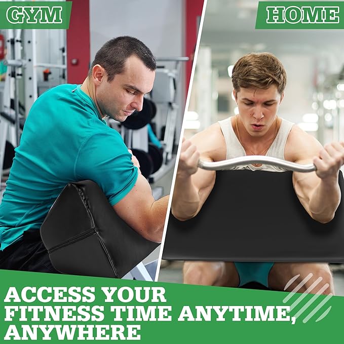 BALAPET Preacher Curl, Space-Saving Preacher Curl Bench Tool, Portable Preacher Curl Pad Attachment Support for Biceps, Triceps and Arms, Black