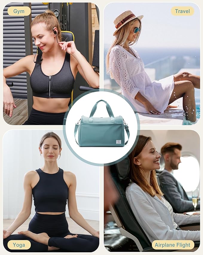 Gym Bag Womens,Travel Duffel Carry on Bag Sport Tote Bag Weekend Overnight Bag