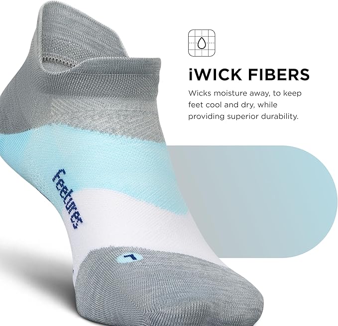 Feetures Elite Ultra Light Cushion Ankle Socks - Sport Sock with Targeted Compression