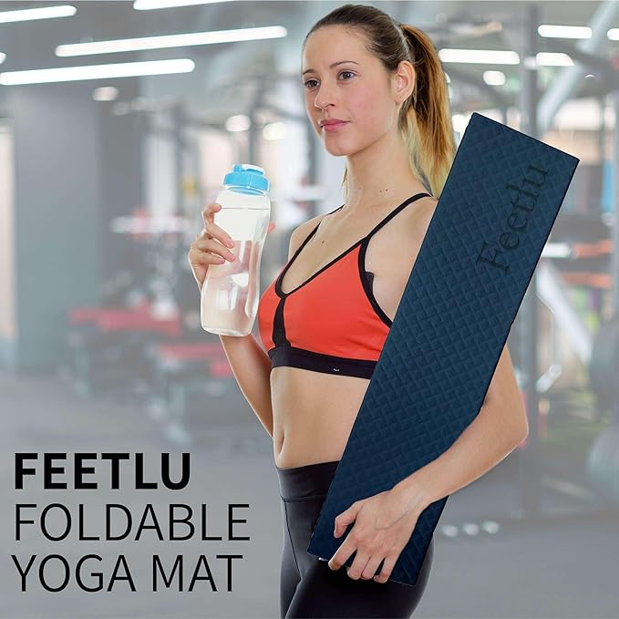 Foldable Yoga Exercise Mat – Lightweight, Anti-Slip, and Easy to Store for Yoga, Pilates, Home Workouts, and Floor Exercises
