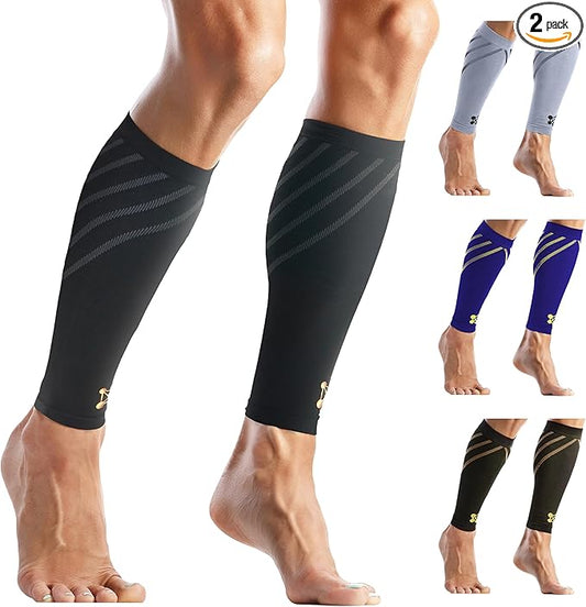CopperJoint Wide Calf Compression Sleeve Men - Compression Calf Sleeve Women, Leg Sleeves for Men, Knee and Legs Sleeves Support for Runners, Basketball, Workout, Sports, 20-30mmHg - 4X-Large