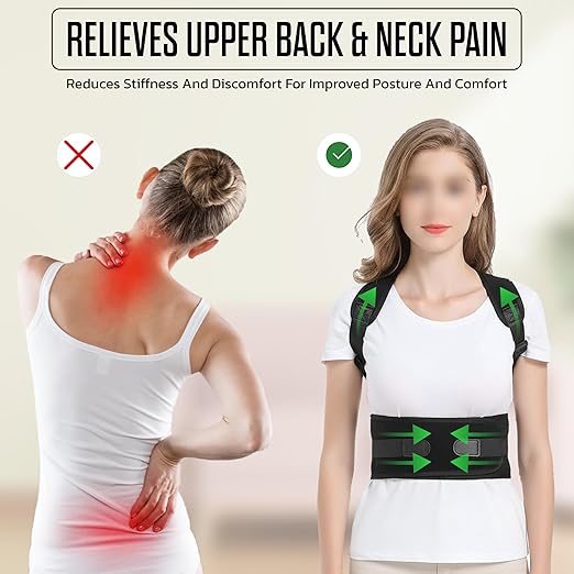 Full Back Posture Corrector for Women & Men –Adjustable back straightener posture corrector with Magnetic Therapy- Back brace for Spine, Neck & Upper Back Pain Relief - Posture Back Brace (XXXL - 39.3” – 49.5”)