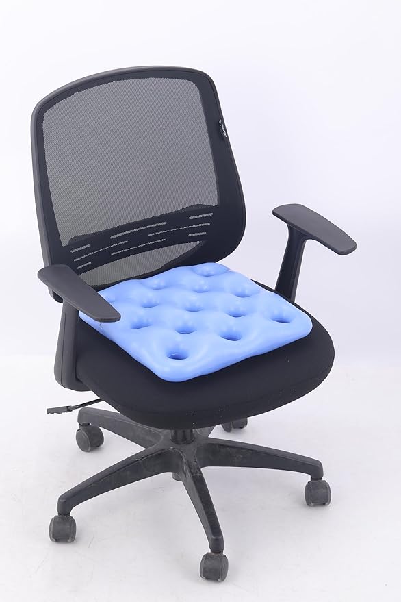 Inflatable seat Waffle Cushions for Sitting air Pillow seat Cushion for Chair & Wheelchair Pressure Sores Waffle Cushion Pressure Relief - Silicone Material (Pink)