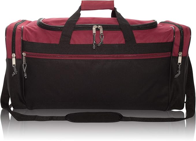 DALIX 25" Extra Large Vacation Travel Duffle Bag (Black, Grey, Navy Blue, Red, Camo)