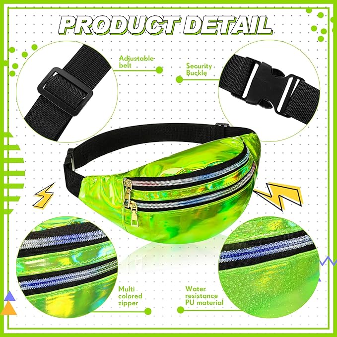Tarpop 80s Neon Women Slouch Socks 90s Headbands Wristbands Fanny Pack Leg Warmers Sweatbands Waist Bag Women Party Costume