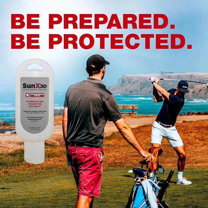 CoreTex Sun X 30+ SPF Broad Spectrum Sunscreen Lotion - 16oz Bottle of Paraben, Oxybenzone, Octinoxate, & Oil Free Sunscreen - No White Cast and Water & Sweat Resistant Up to 80 Minutes