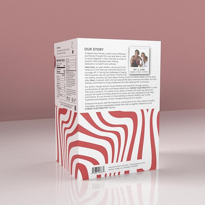 New! Purest Electrolyte Cranberry Mint Powder Packets – Whole Food Hydration - Organic Freeze-Dried Fruits and Solar Sea Salts for Ultimate Electrolyte Balance