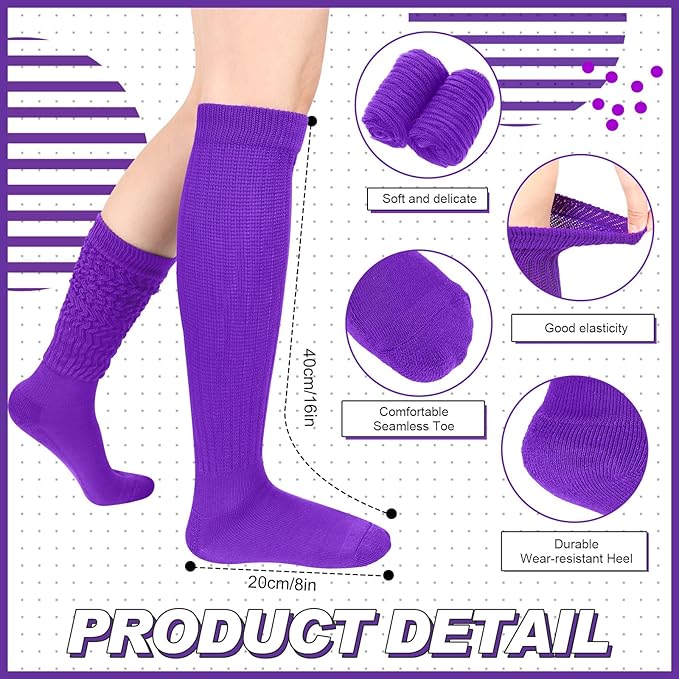 Tarpop 80s Neon Women Slouch Socks 90s Headbands Wristbands Fanny Pack Leg Warmers Sweatbands Waist Bag Women Party Costume