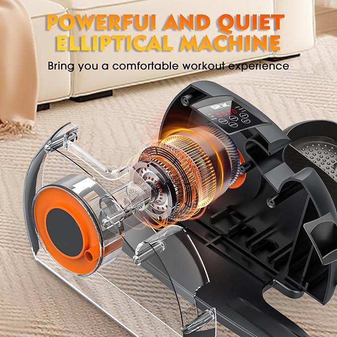 Under Desk Elliptical Machine, Electric Ellipse Leg Exerciser As Seen On TV with 12 Speed for Seniors,Portable Foot Leg Exerciser, Mini Seated Pedal Exerciser for Home Office