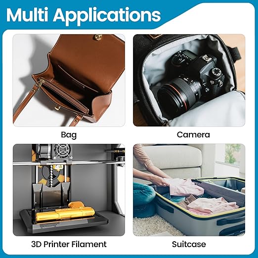 100g Reusable Silica Gel Desiccant Packs, Rechargeable Dehumidifier Moisture Absorbers with Color Indicator for Bins, Gun Safes, Suitcases, 3D Printing Filaments, Electronics, Cars [3 Pack]