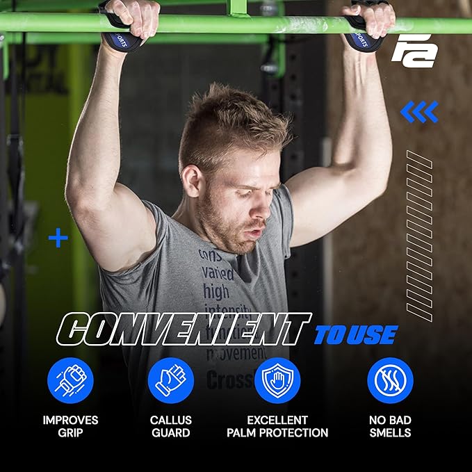 Fit Active Sports Workout Gloves for Gym - Durable Gym Grips, & Grip Pads - Rubber Padding to Avoid Calluses - Suits Men & Women