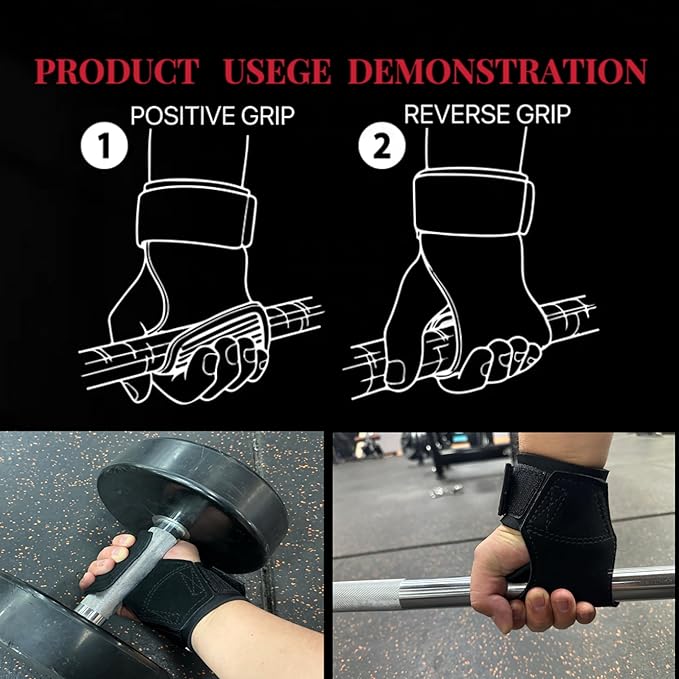 Adjustable Neoprene Padded Wrist straps for Weightlifting,Weight Lifting Straps Gym weight lifting wrist wraps，Gym Accessories for women for Men/Women(Pair)