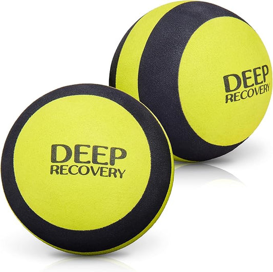 4-Inch Firm Yoga Deep Tissue Massage Ball Set – Myofascial Release Balls for Feet, Back, Neck, Legs & Arms – Trigger Point & Mobility Therapy (2-Pack)