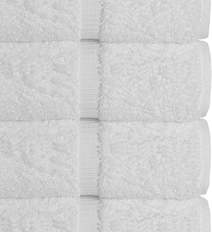 Chakir Turkish Linens | Hotel & Spa Quality 100% Cotton Premium Turkish Towels | Soft & Absorbent (6-Piece Hand Towels, White)