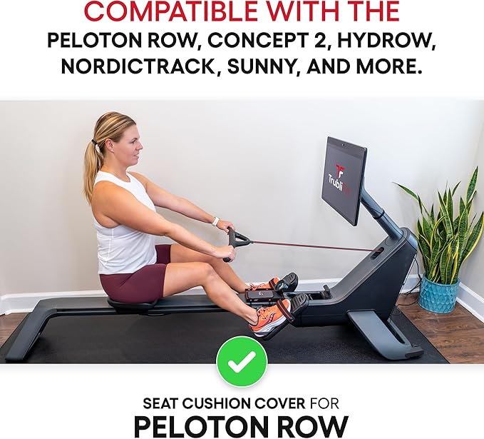 Gel Seat Cushion for Peloton Row, Concept 2, Hydrow, NordicTrack, Water Rower, and More - Ergonomic Seat Pad for Men & Women - Ideal for Gym Row Machines and Seated Exercises