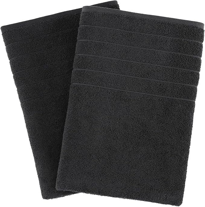 Casa Platino Bath Sheet Set, 2 Pack 36"x 72" 100% Cotton Bath Sheets, Lightweight Black Bath Towels, Highly Absorbent, Quick Drying