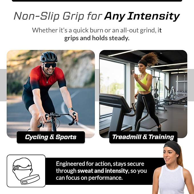 Halo Headband Bandit - 4" Wide Pullover Sweatband for Both Women and Men