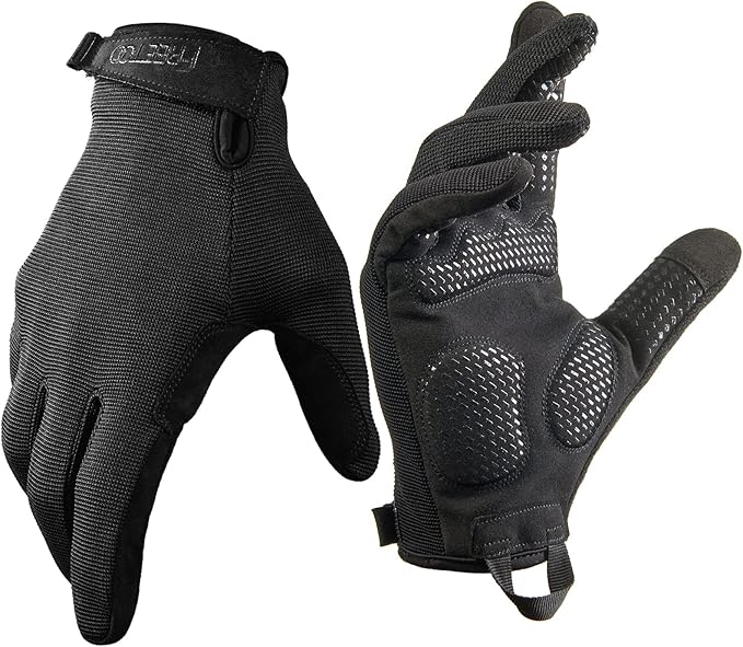 FREETOO Full-Finger Workout Gloves for Men, Padded Gym Gloves with Excellent Grip and Palm Protection