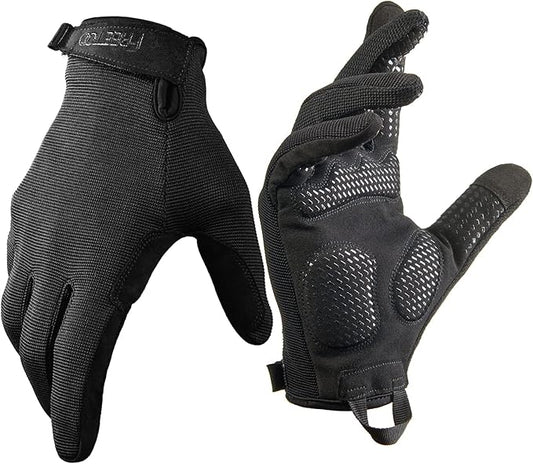 FREETOO Full-Finger Workout Gloves for Men, Padded Gym Gloves with Excellent Grip and Palm Protection