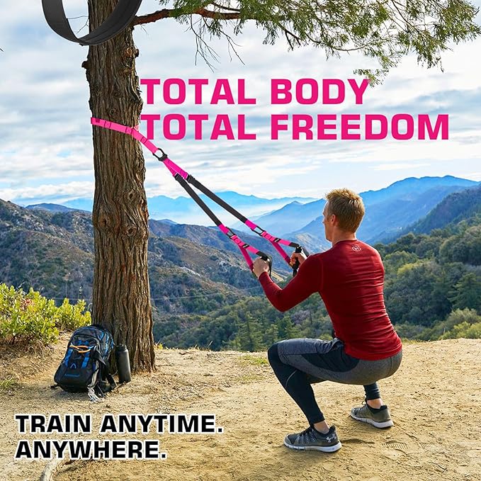 Home Resistance Training Kit, Suspension Trainer Straps with Adjustable Extension, Door Anchor, and Carry Bag – Strength Training Equipment for Full Body Bodyweight Workouts at Home or Outdoors