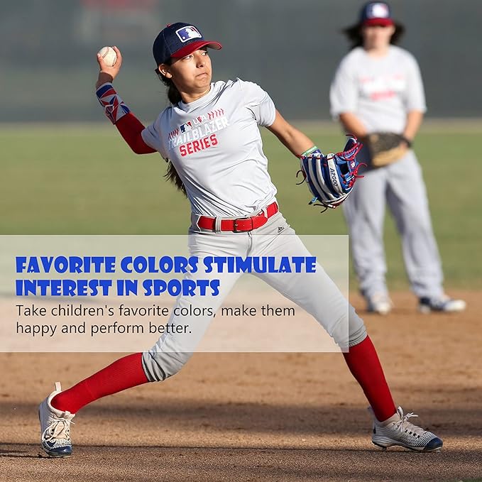 FOOTPLUS Baseball Softball Socks, Unisex Over Knee High Solid Sports Rugby Soccer Homecoming Socks