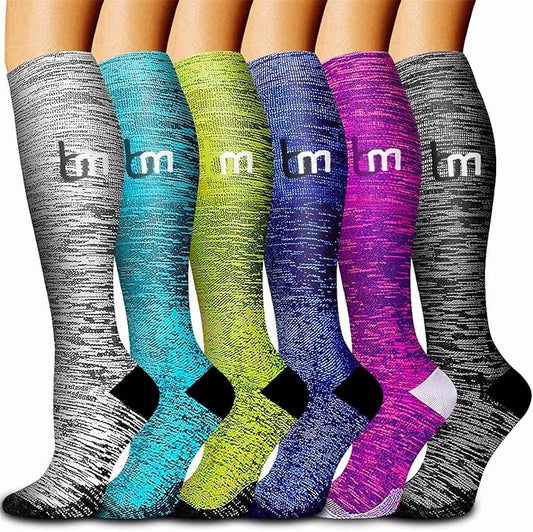 bropite Compression Socks for Women & Men Circulation-Support Knee High Socks 20-30 mmhg-Best for Running,Medical,Nurse,Travel