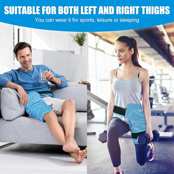 Hip Ice Pack Wrap After Surgery, Reusable Cold Pack for Bursitis Hip Replacement Surgery, Hip Flexor Pain, Gel Ice Packs for Hip Injuries Cold Compress Therapy, Ice Pack Wrap for Sciatica, Swelling