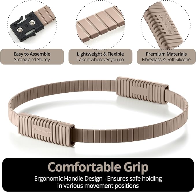 Build & Fitness Pilates Ring – 13.5 inch Magic Circle for Toning Thighs, Core, and Arms – Lightweight, Durable Silicone & Fiberglass Construction for Modern Home, Studio & Travel Workouts
