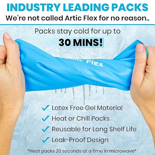 Vive Elbow Ice Pack Wrap - Ultra Cold Gel Ice Pack for Injuries Reusable - Elbow Support Compression for Cold/Hot Therapy - Adjustable for Men/Women, Sports Recovery, Arthritis, Tendonitis Pain Relief