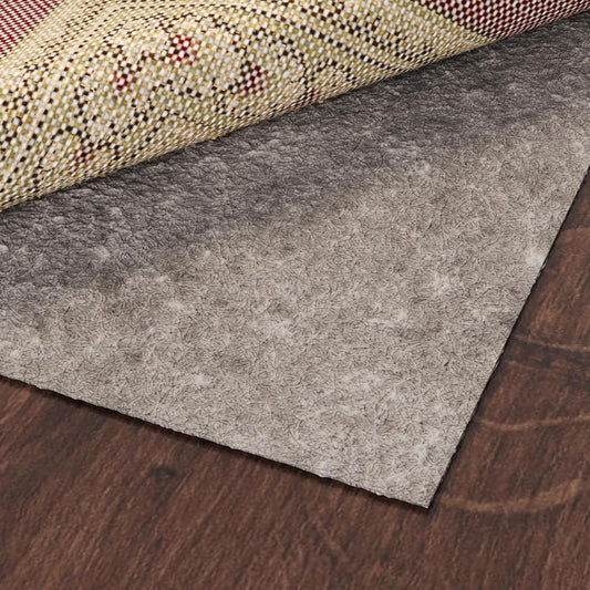 Ottomanson 8' x 10' Non-Slip Rug Pad Gripper 1/4 Inch Thick Dual Surface Felt + Rubber Gripper - Safe for All Floors, Brown