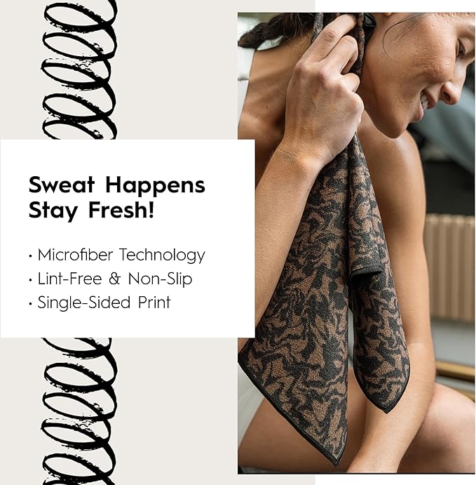 GEOMETRY Double-Sided Gym Towel for Working Out - Compact & Quick Dry, Super Absorbent Microfiber Sweat Towel - Premium Microfiber for Gym - Zig, 16" x 30", 1 Piece