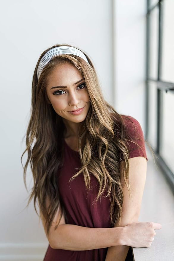 Maven Thread Women's 2" Wide Non Slip Sweat-Wicking Headband for Exercise and Yoga, 2-Pack