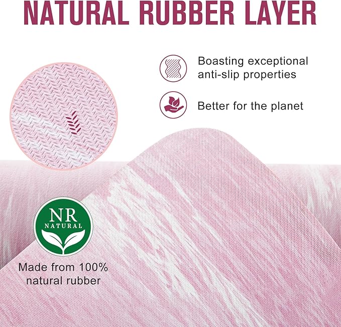 UMINEUX Extra Thick Yoga Mat, 2/5 Inch (10MM), Natural Rubber and TPE Non Slip Yoga Mats with Strap for Women Men, Eco Friendly Exercise Mat for Yoga, Pilates and Home Workout