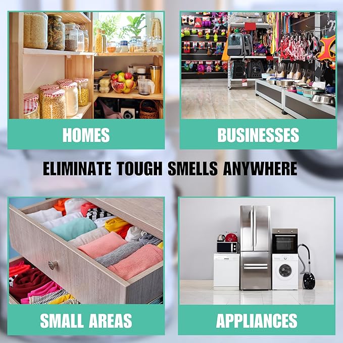 SMELLRID Reusable Activated Charcoal Air Purifying Bag & Smell Remover That Works [2 Pack] - X Large 250g (6" x 6") Pack Treats 125 Sq. Ft. - Premium Natural Odor Eliminator for Home, Car & More