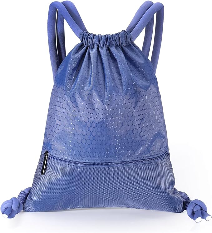 GAENMESH Drawstring Backpack Bag for Sports Lightweight Foldable Gym Bag with Sturdy Draw Cord Shoulder Strap Hiking Travel Camping