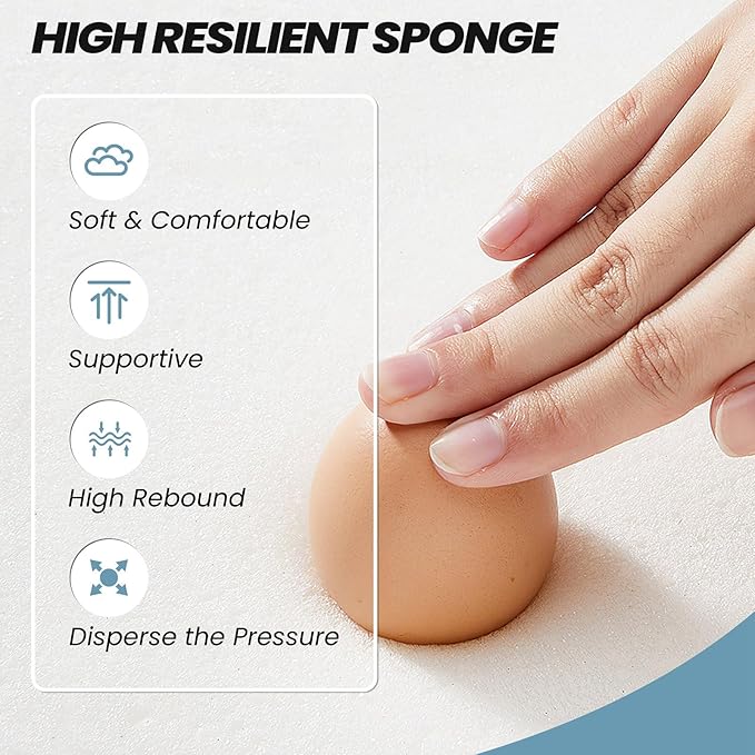 Crestlive Products Outdoor Bench Cushion 48 x 18 Inch, Waterproof Patio Bench Cushions for Outdoor Furniture, Porch Swing Replacement Pad with 30D Foam, Adjustable Straps and Portable, Malachite