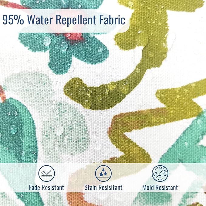 Outdoor Bench Cushion, Patio Furniture Cushion 45 x 18 x 3 Inch, Water Resistant Garden Sofa Swing Pad Settee Loveseat Couch Replacement Cushion, 1 Pack, Pretty Paisley