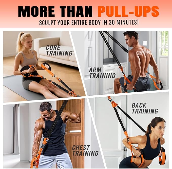 Pull Up Bands, Heavy Duty Resistance Bands with Handle, Workout Bands for Pull Up Bar, Pullup Assist Band Set for Exercise, Full Body Workout, Home Gym for Enhanced Strength, Muscle Training