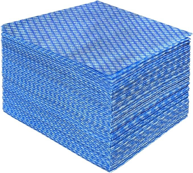 Disposable Cleaning Cloths Heavy Duty Dish Rag Disposable Dish Cloths 50 Count/Pack,Blue