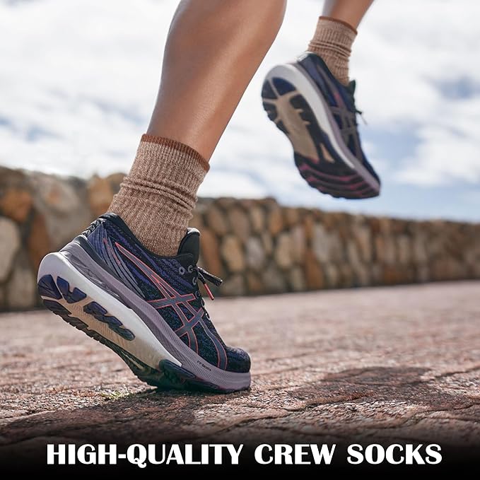 Gonii Women Socks Hiking Running Thick Cushion Athletic Crew Socks 5-Pair