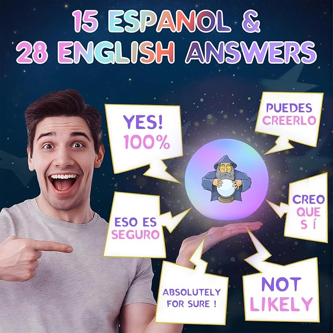 BLUEYE Rechargeable Fortune Telling Ball,4-7-8 Meditation Breathing Lamp,Remote Control Night Light,Girl Boy Toys for Age 5 6 7 8 9 10 Year Old,Christmas Stocking Stuffers,White Elephant Gift for Kids