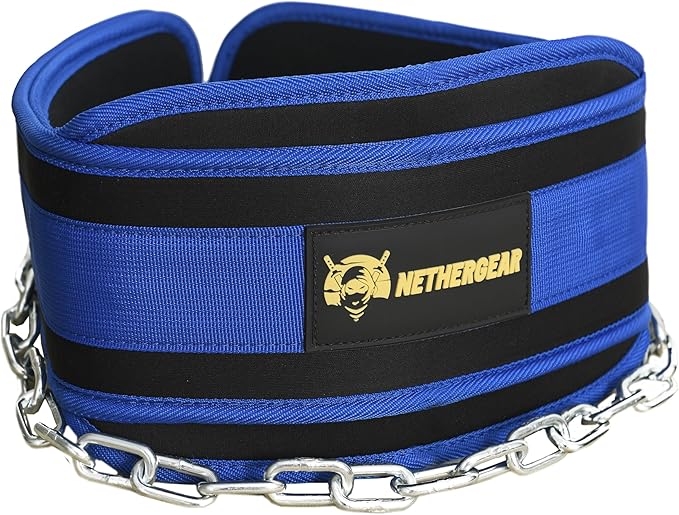 Dip Belt for Weight Lifting with 36” Heavy-Duty Steel Chain, Comfortable Neoprene & Strong Stitching, Weighted Belt Ideal for Bodybuilding, Powerlifting, Pull Ups & Squats